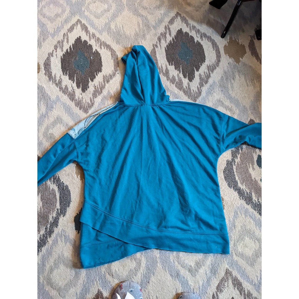 Disney boutique Mermaid Ariel sweatshirt hoodie sketch asymmetrical raw hem - Picture 7 of 8